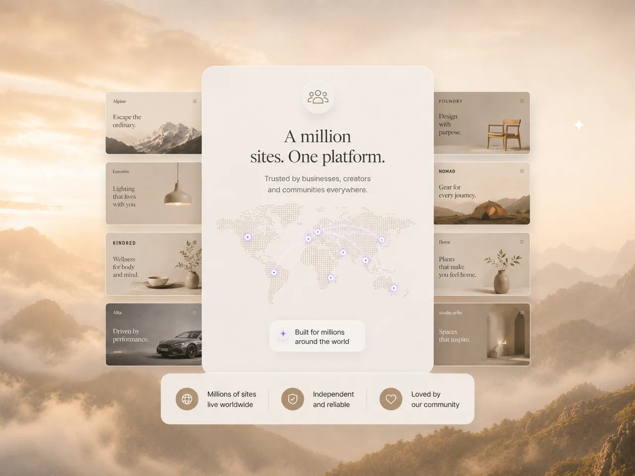 Same platform as a million sites